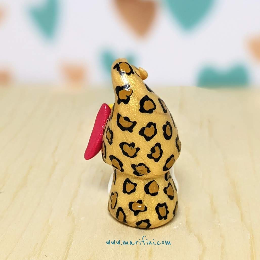 Leopard Gnome with Cardinal