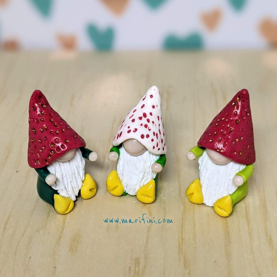 Miniature Strawberry Gnomes