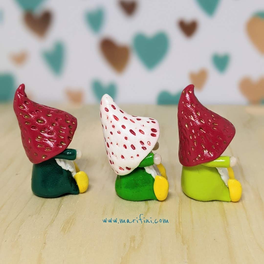 Miniature Strawberry Gnomes