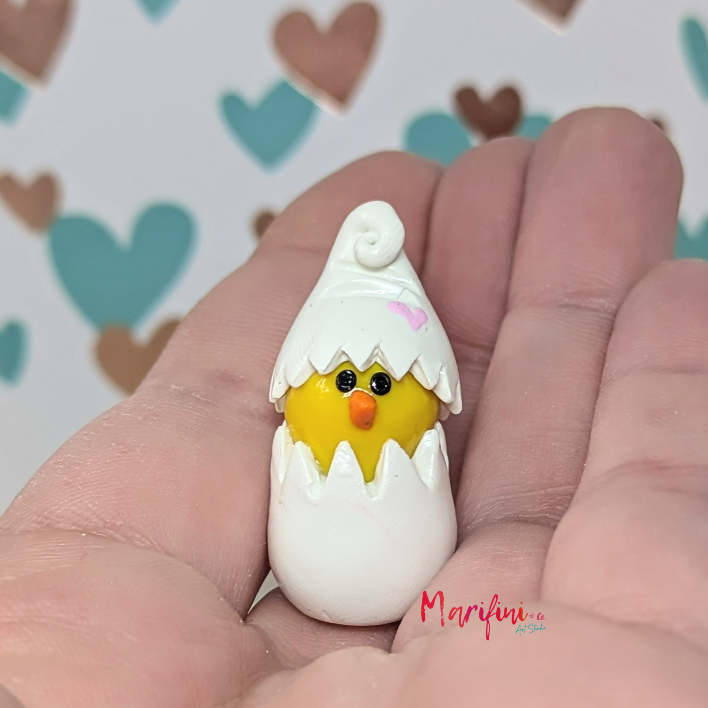 Miniature Chick with Gnome Hat