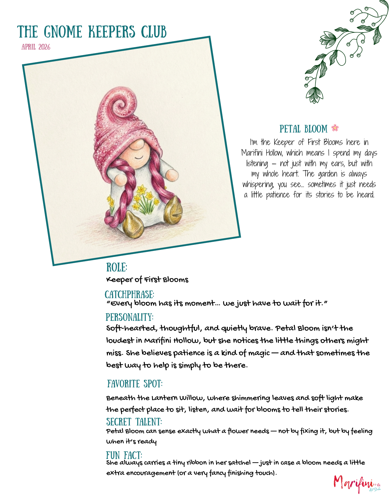 APRIL 2026- Gnome Keepers Club 
