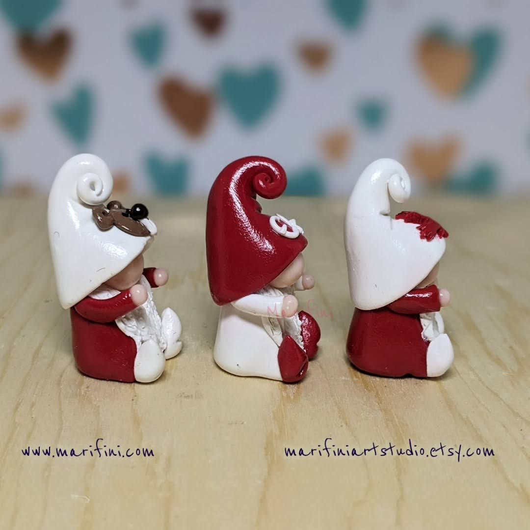 Canada Day Miniature Clay Gnomes