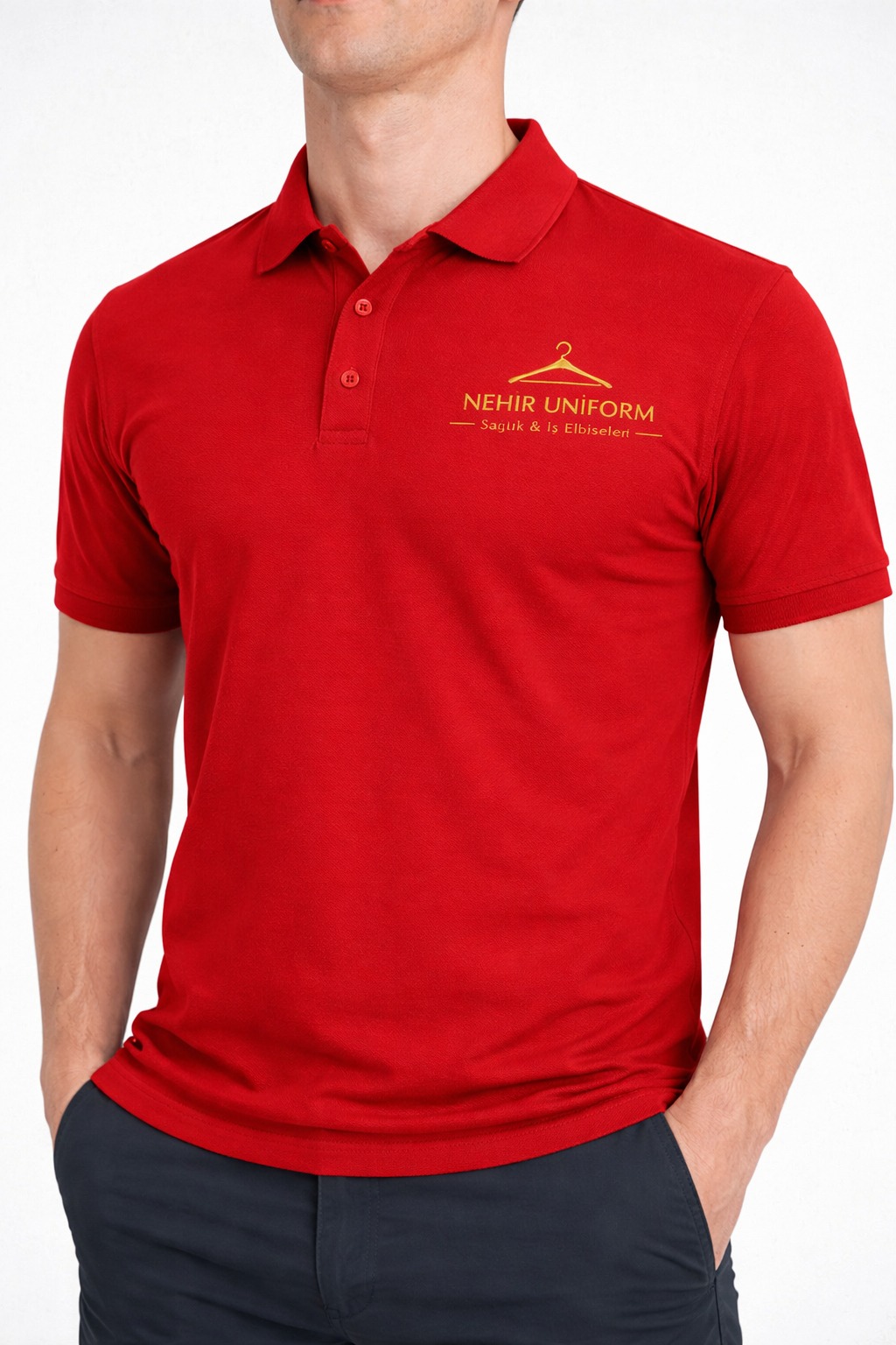 Red Polo Uniform Shirt