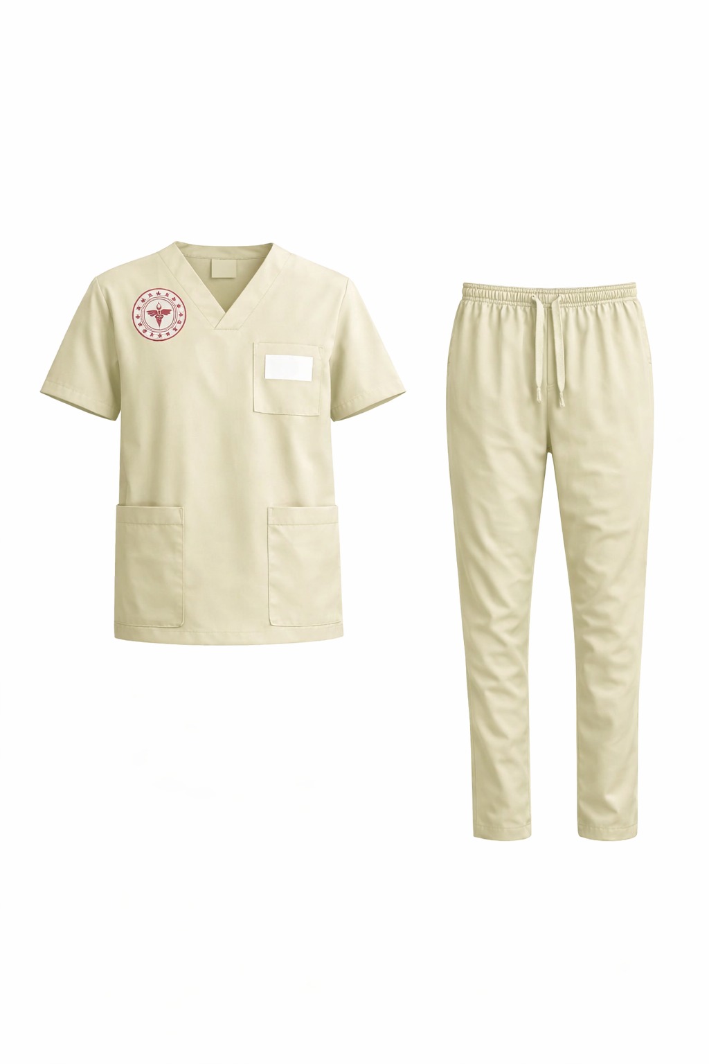 Bej Renkli Hemşire Forma Takımı