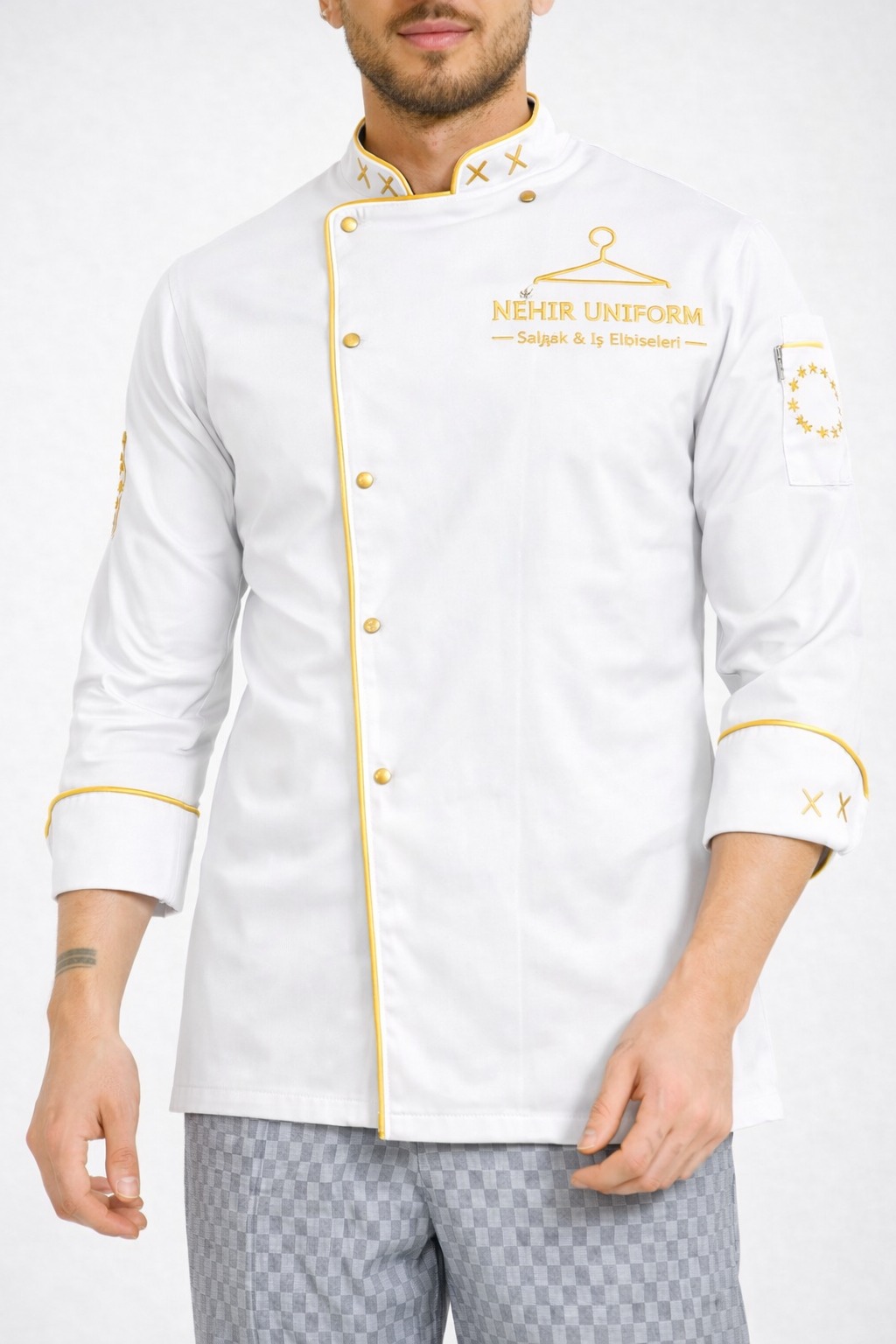 Chef Jacket with Gold Trim