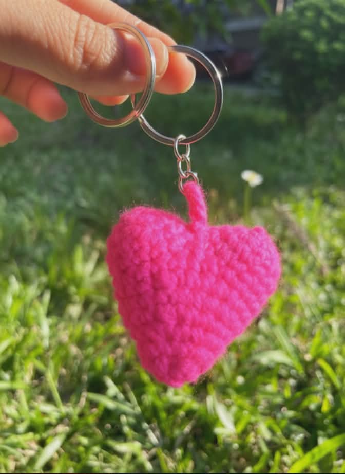 Handmade Heart Keychain