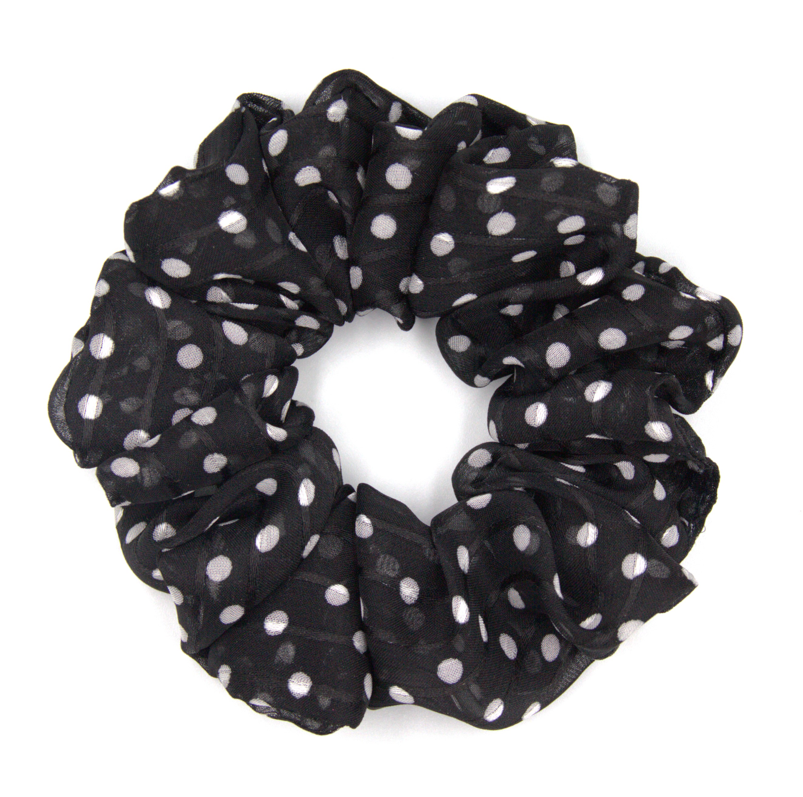 POLKADOT BLACK ORGANZA