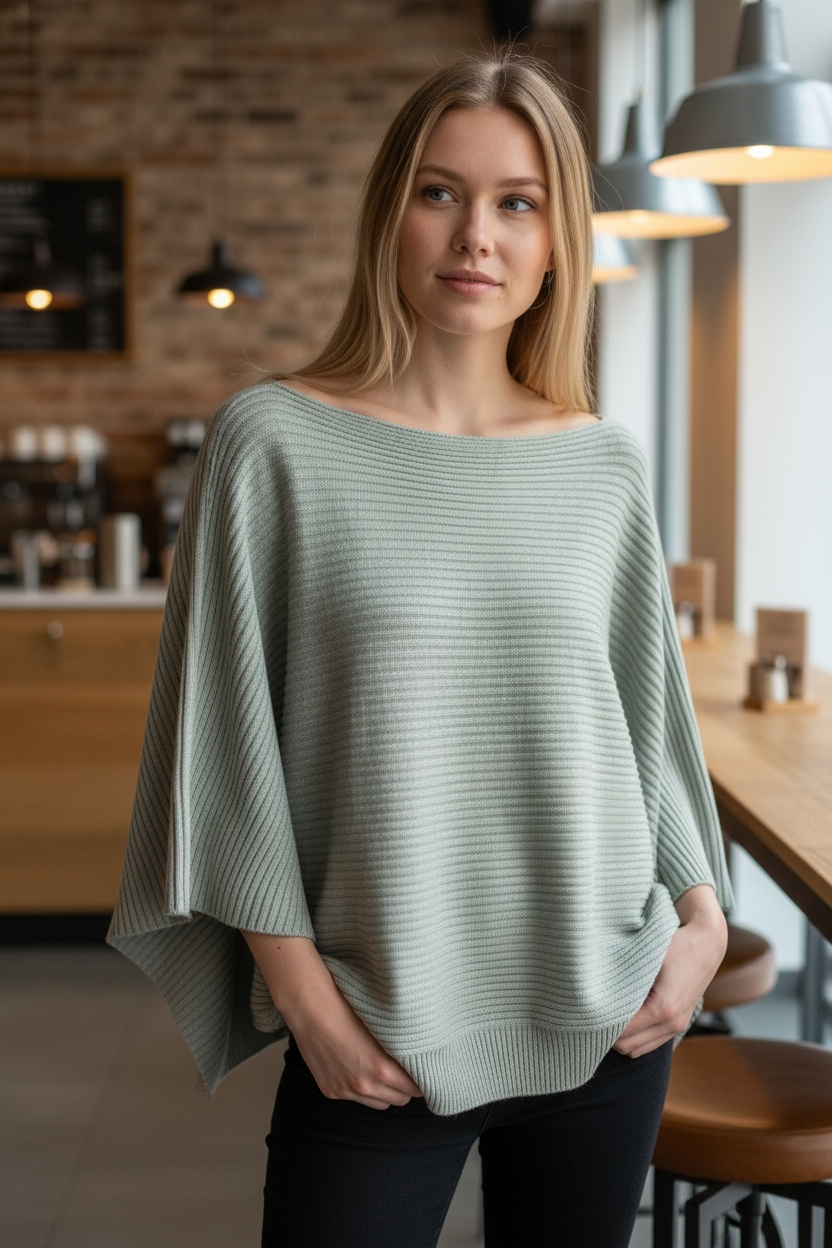 Pull oversize Suzy D London vert sauge t