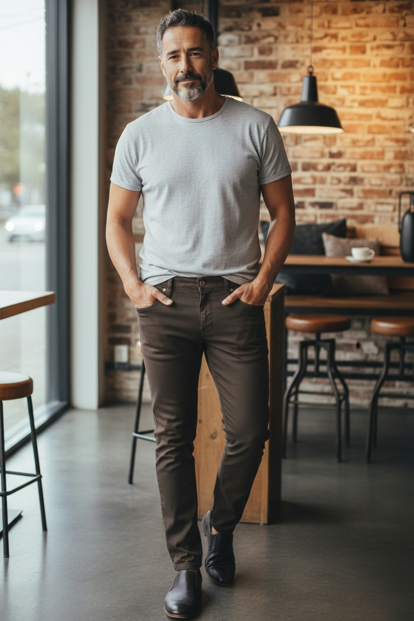  pantalon   Big Spade Jeans Wear   homme classique marron  Taille 50 