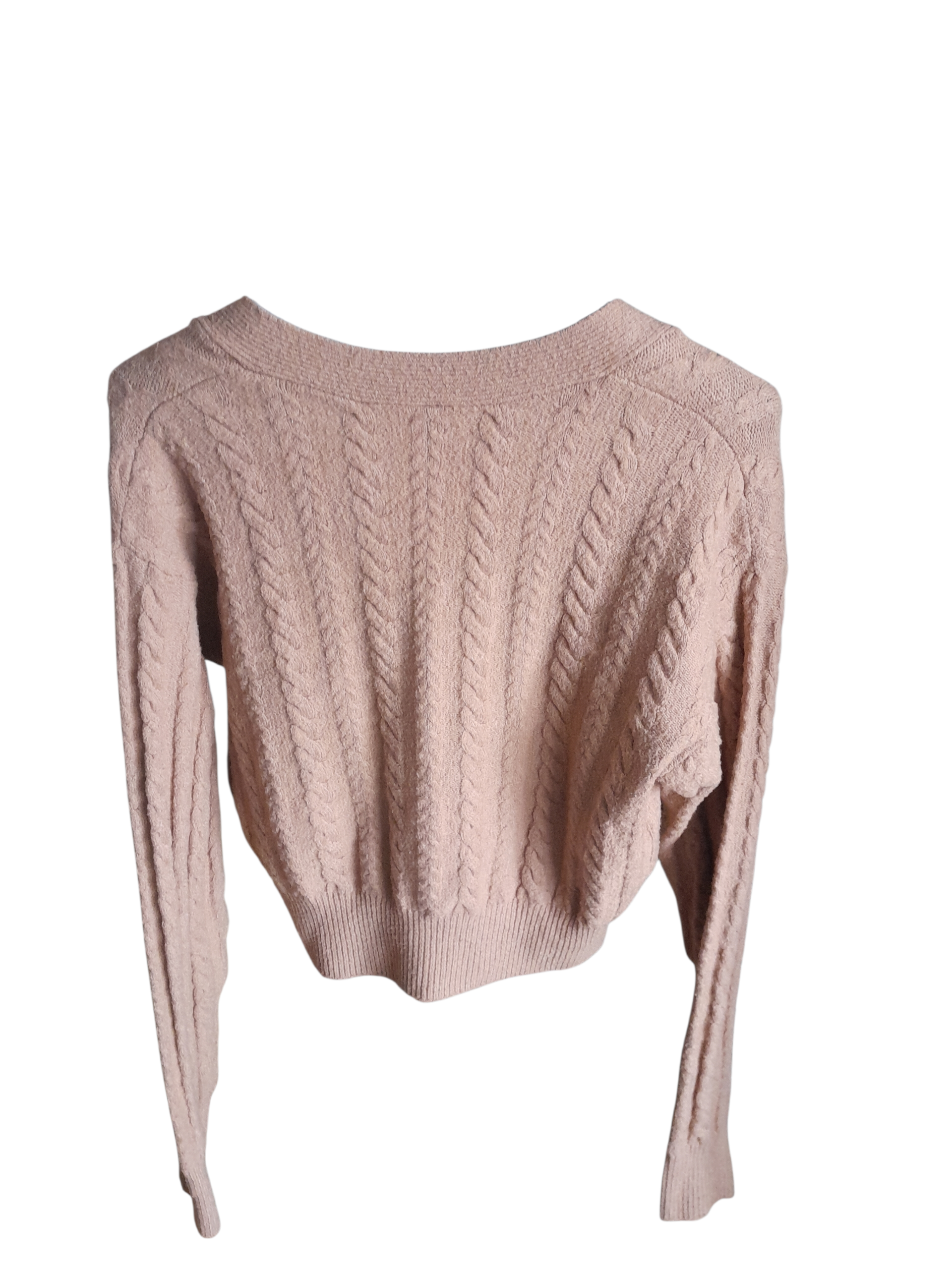 Cardigan PINK Victoria’s Secret maille torsadée rose poudré