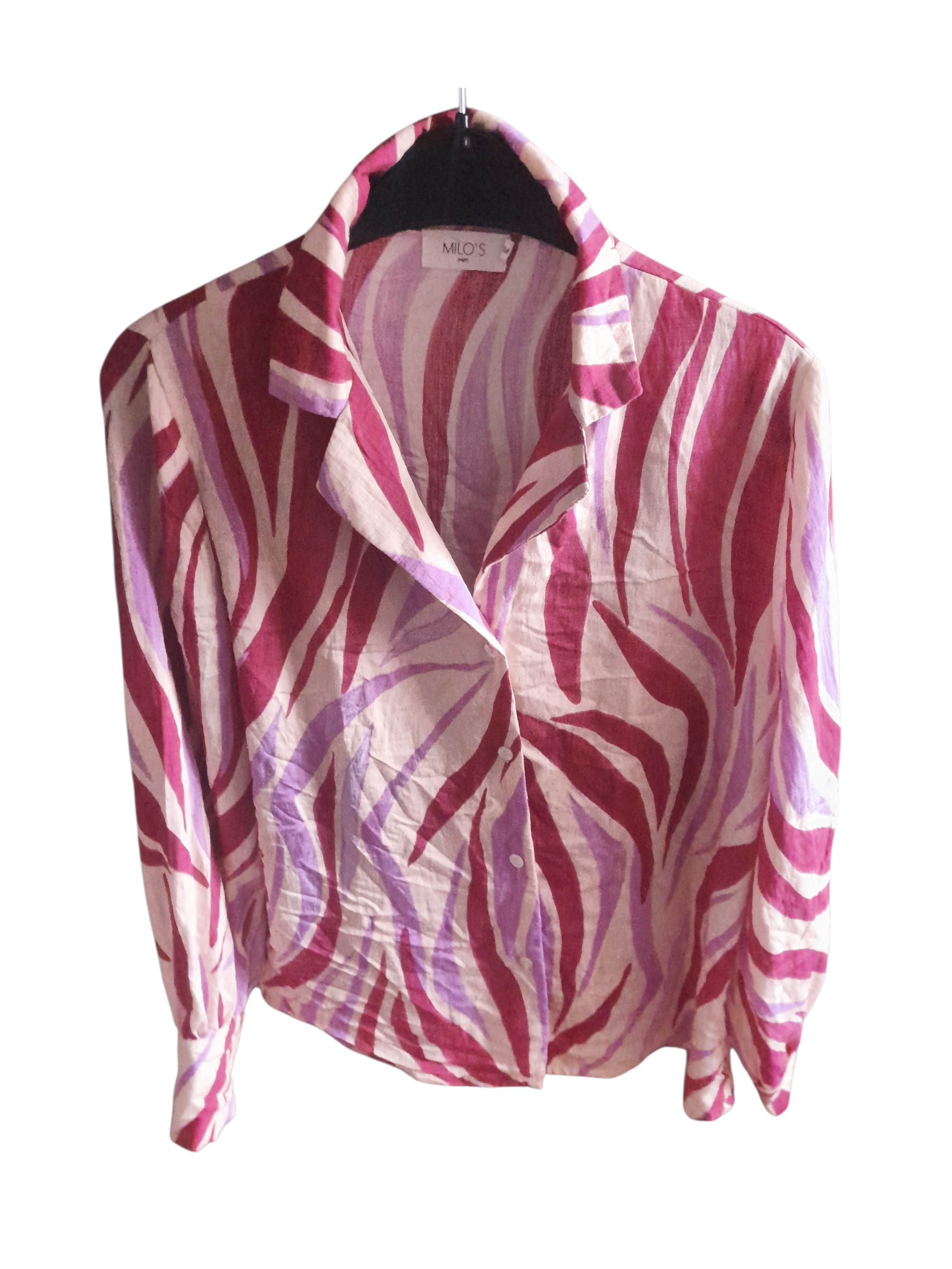 Chemise MILO'S PARIS – Imprimé abstrait rose & violet