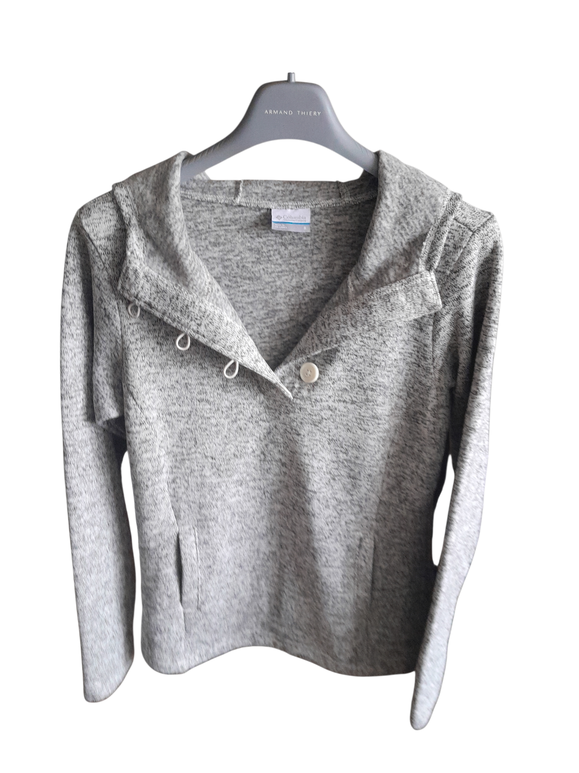 Pull polaire à capuche Columbia gris