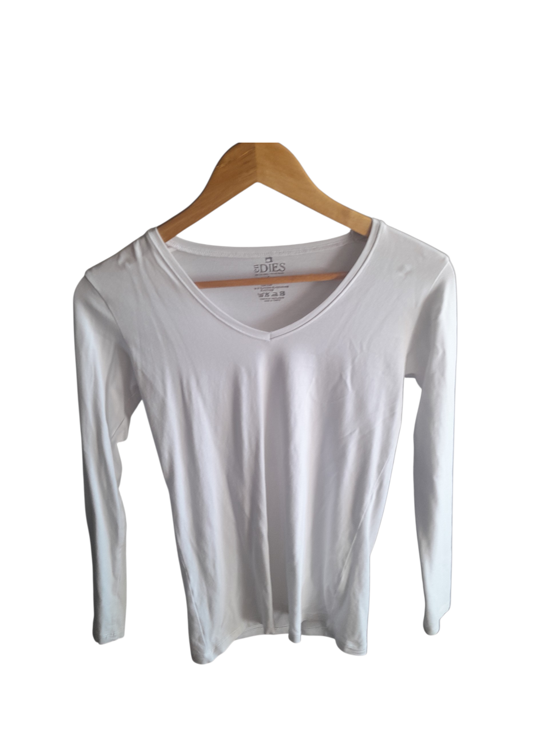 T-shirt manches longues blanc EDIES – Taille L  (Occasion)