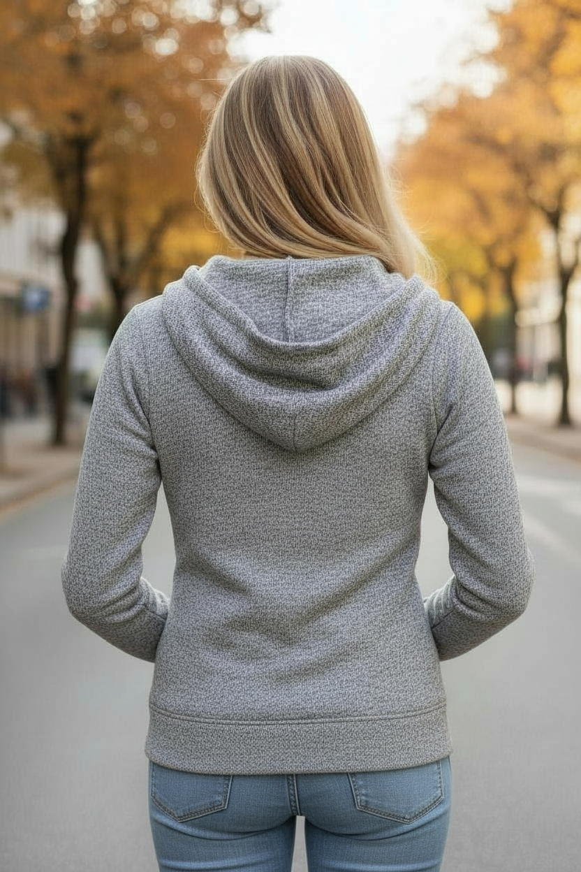 Pull polaire à capuche Columbia gris