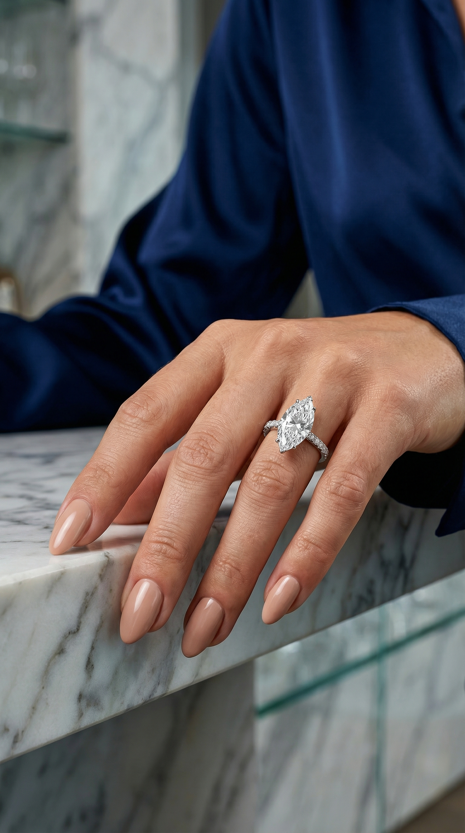 Marquise Diamond Engagement Ring