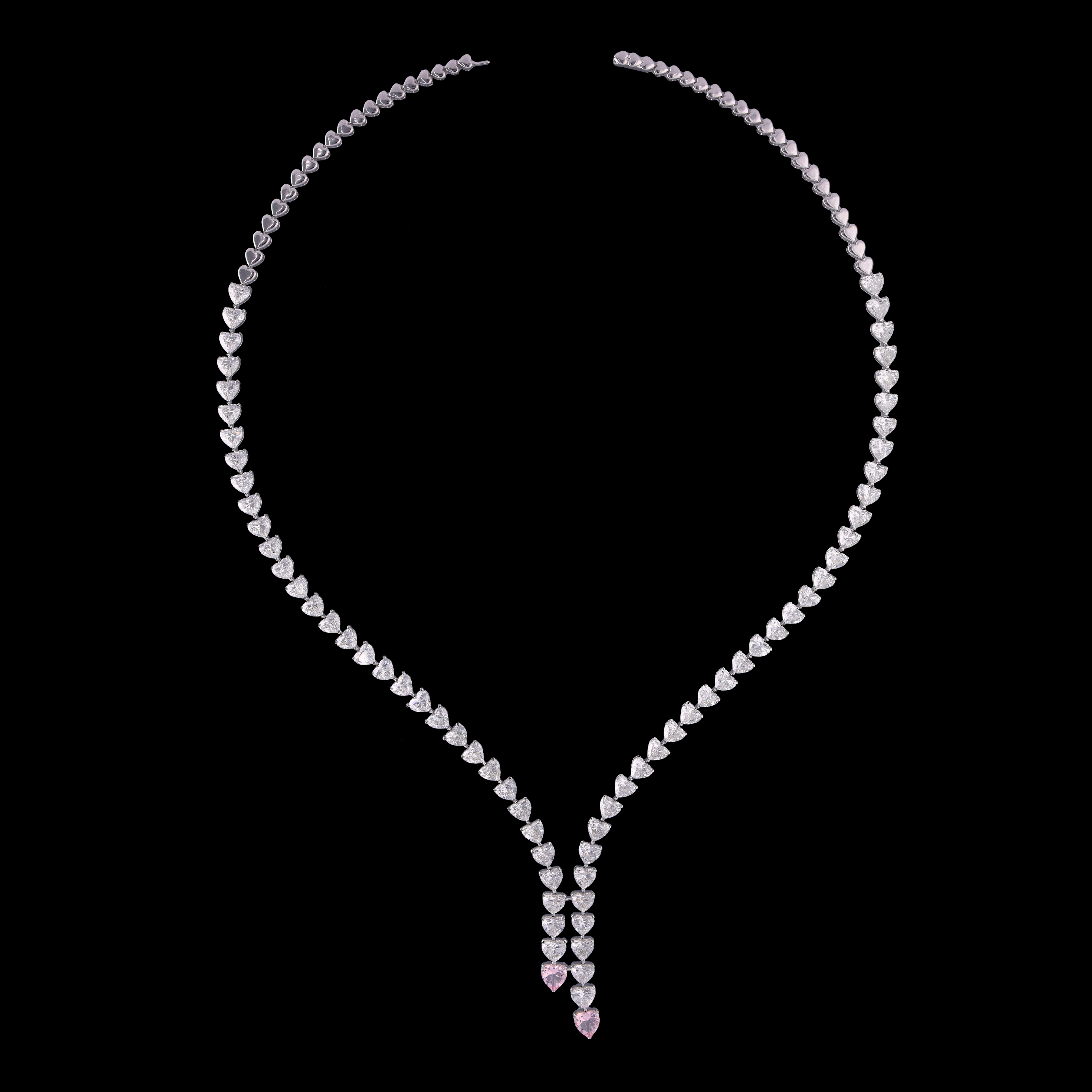 Heart-Shaped Diamond Necklace