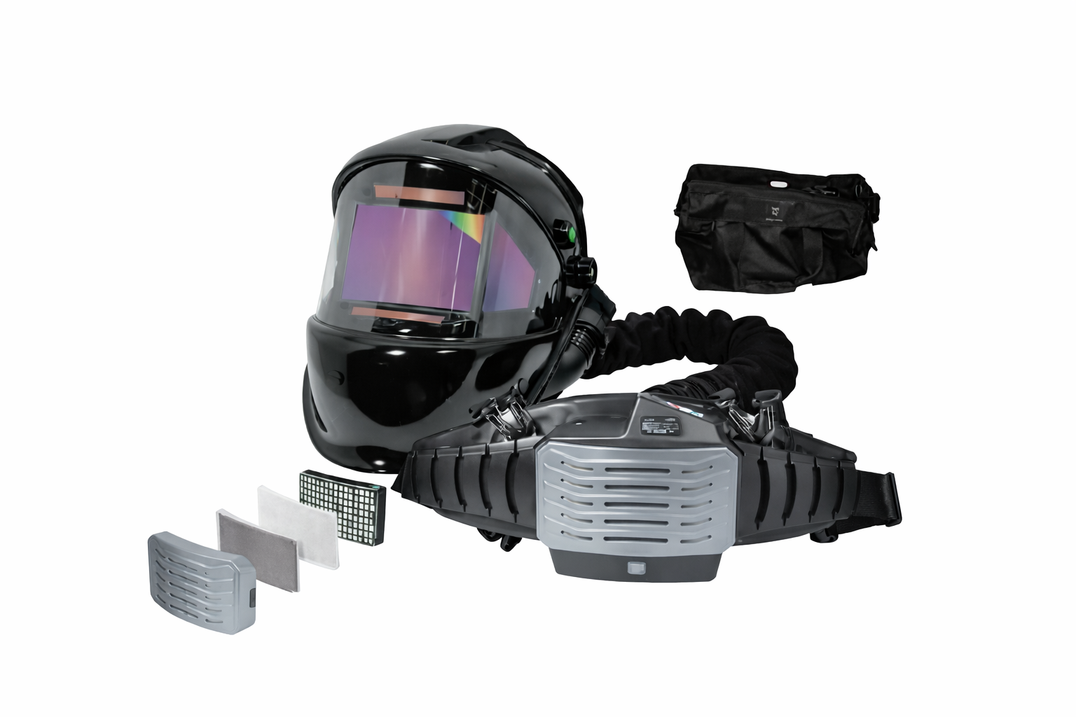 Сварочная маска с  электрической подачей  воздуха 