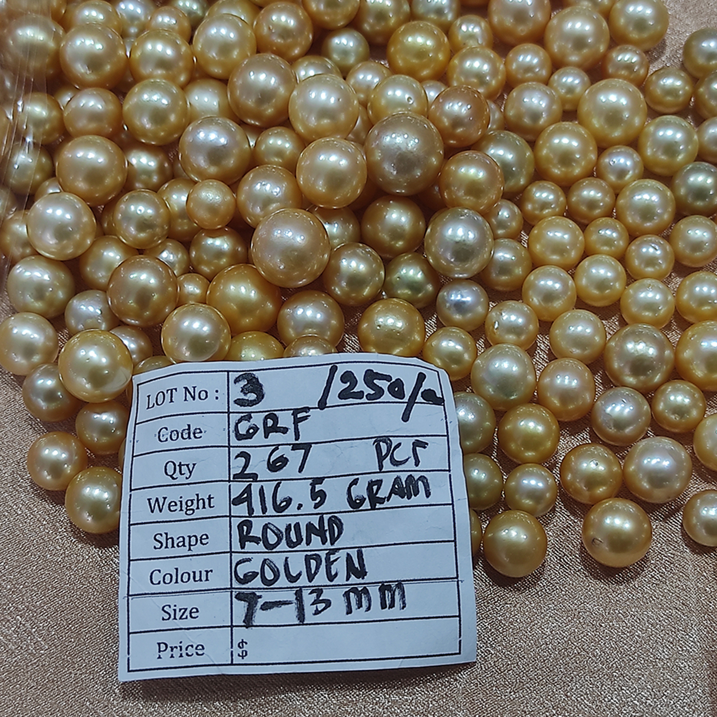 1 lot of Gold South Sea Pearls-A Grade