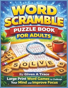 Word Scramble Puzzle Book for Adults