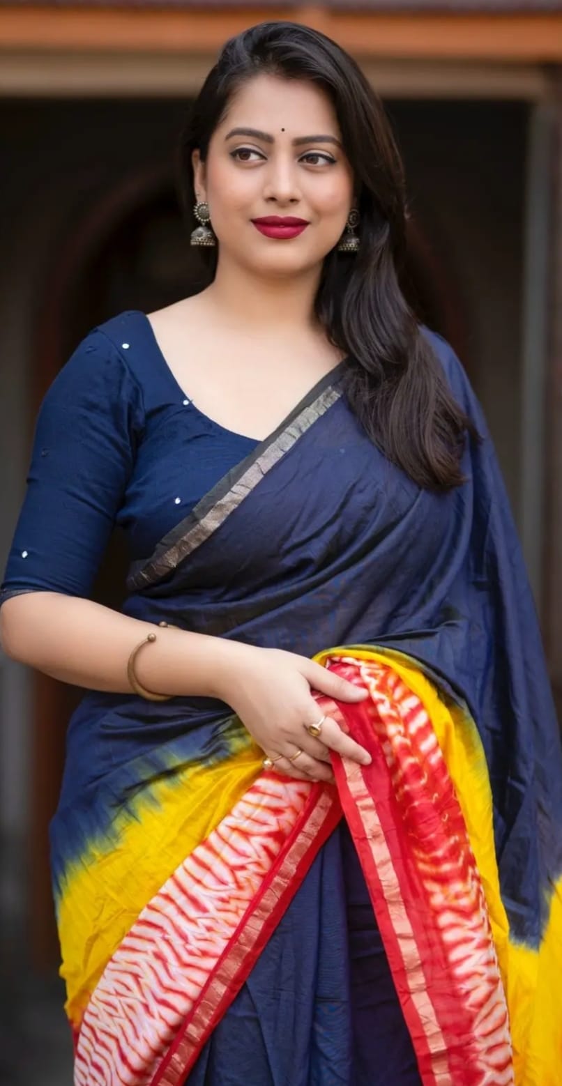 Elegant Navy Blue Saree