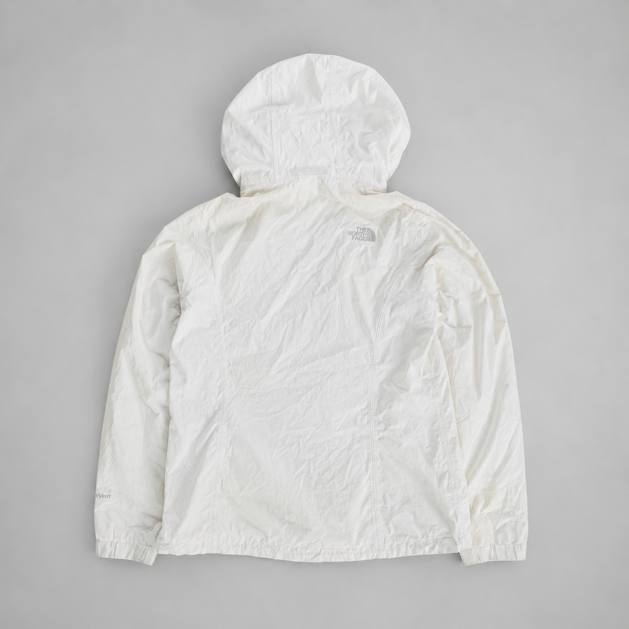 The North Face White Hooded Windbreaker Jacket