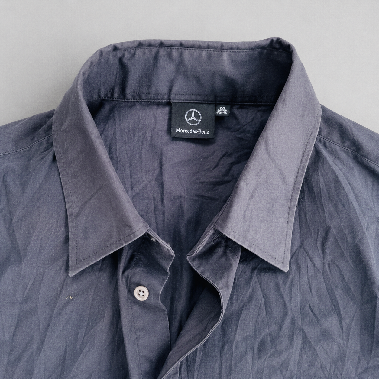 Mercedes Classic Navy Button-Down Shirt
