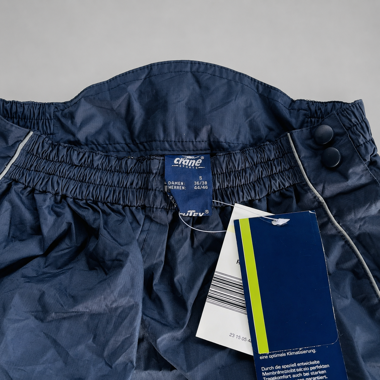 Crane sports Men's Navy waterproof trackpant