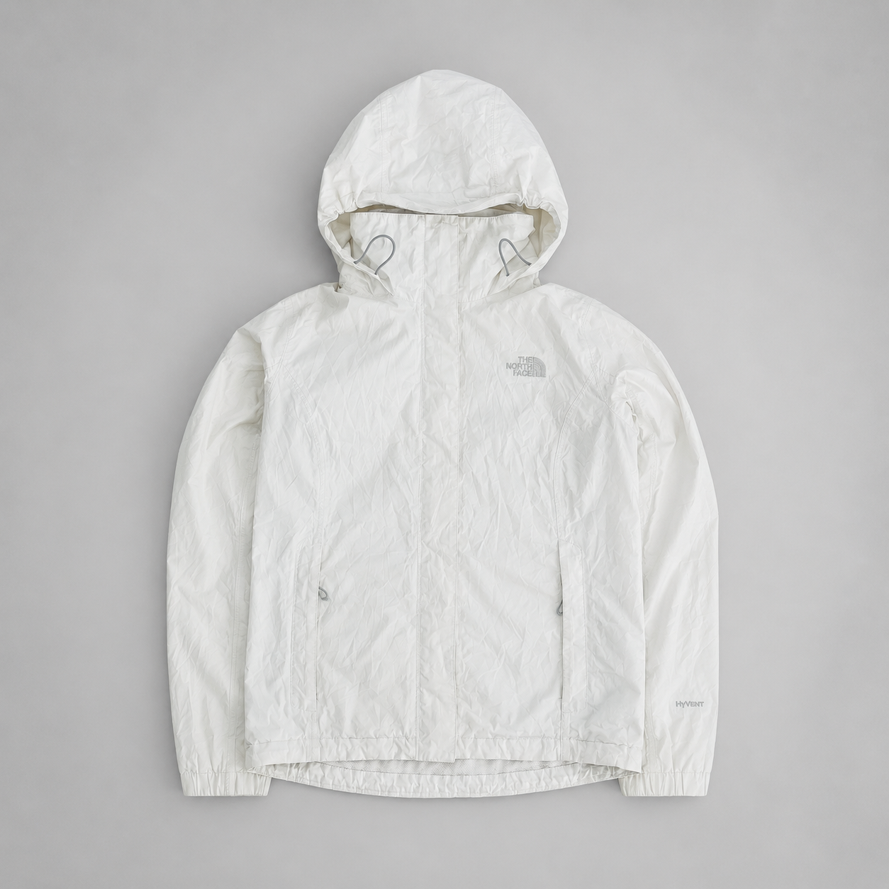 The North Face White Hooded Windbreaker Jacket