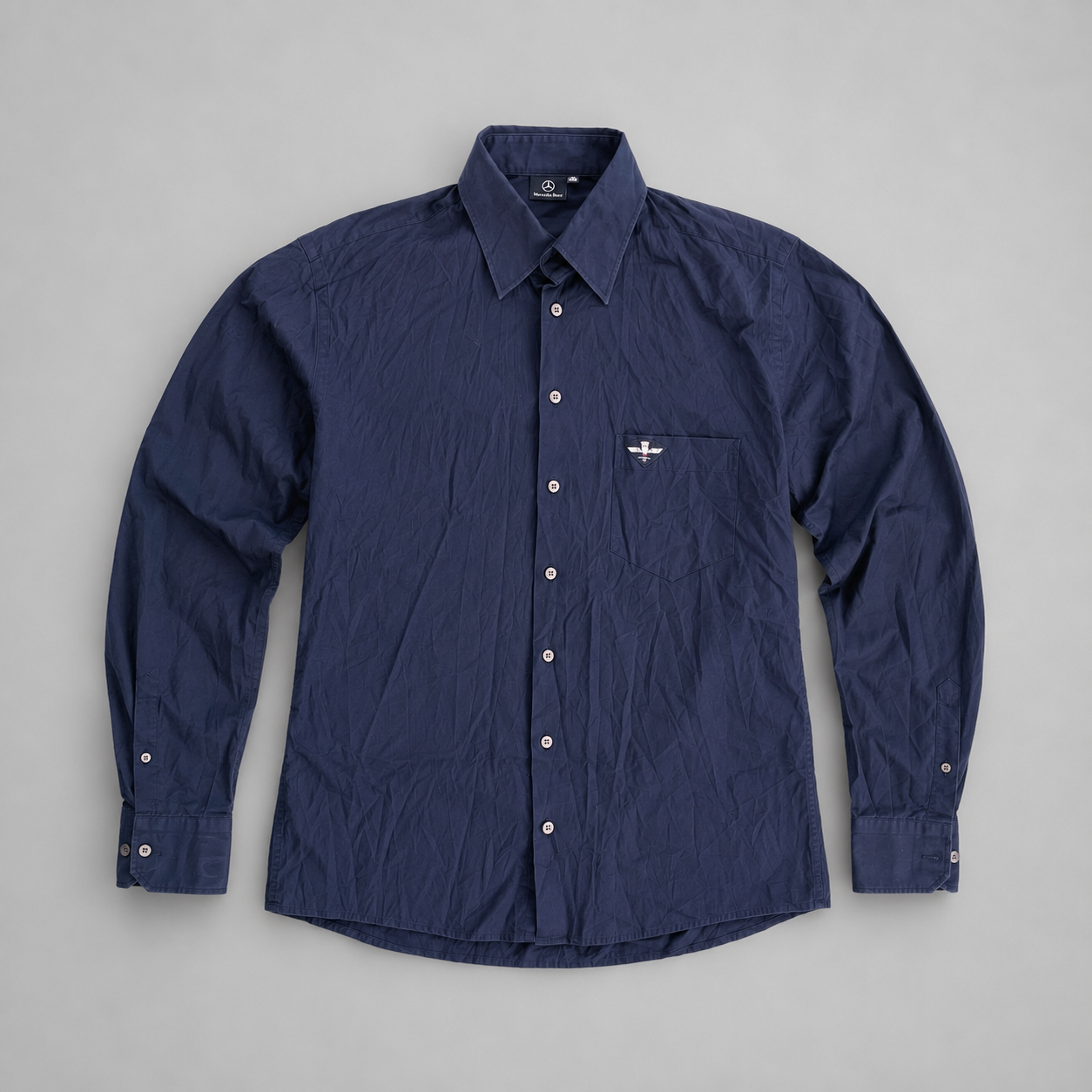 Mercedes Classic Navy Button-Down Shirt