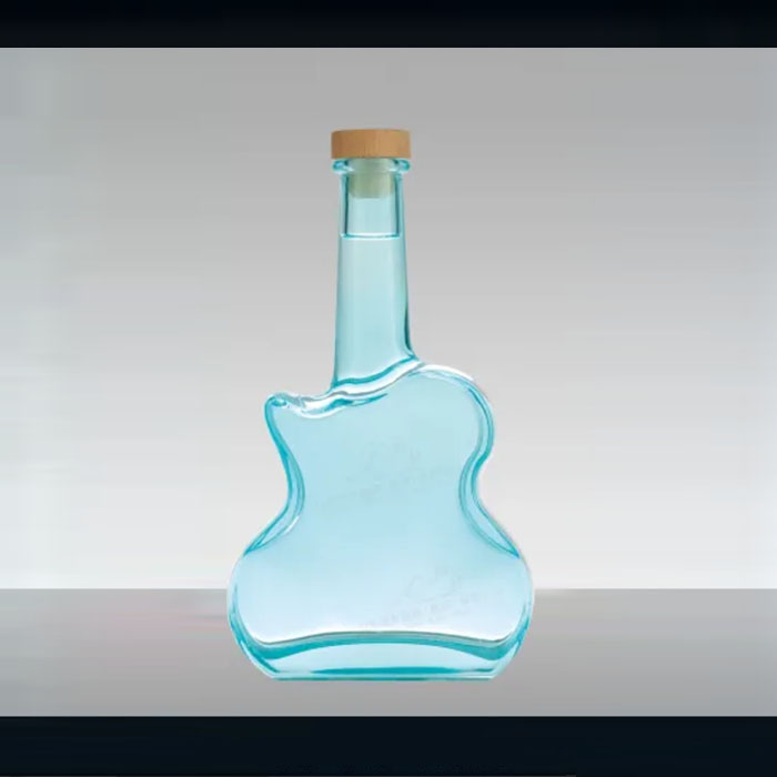 Guitar Shaped Glass Bottle