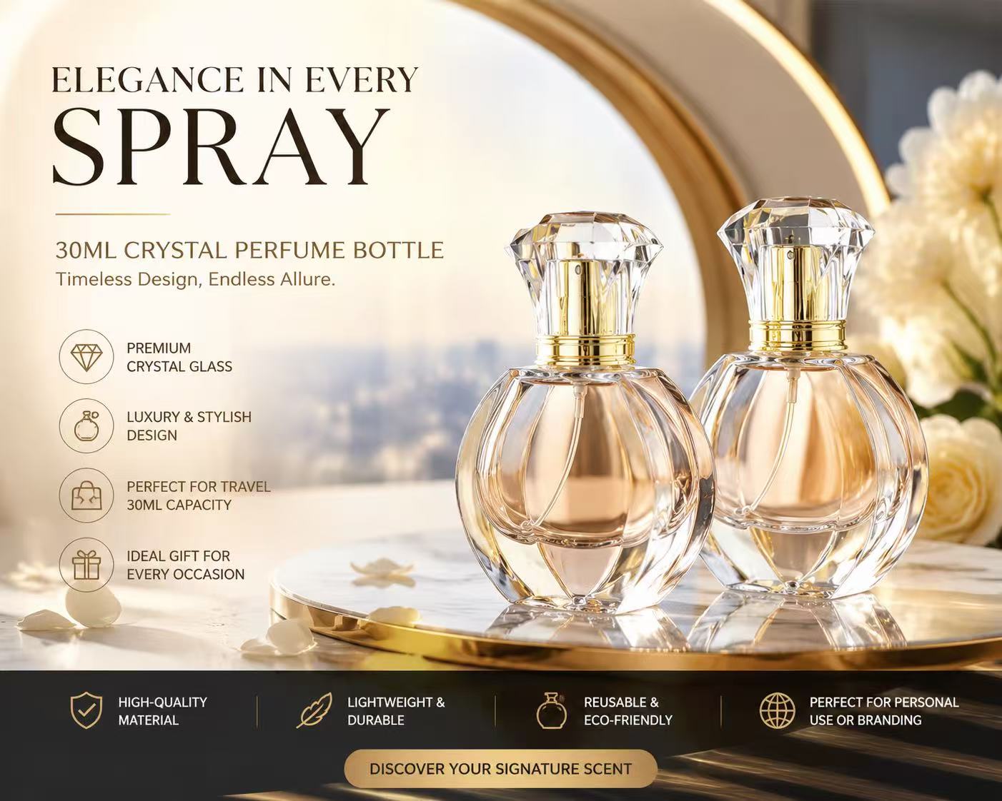 Crystal Perfume Bottle HYD-280