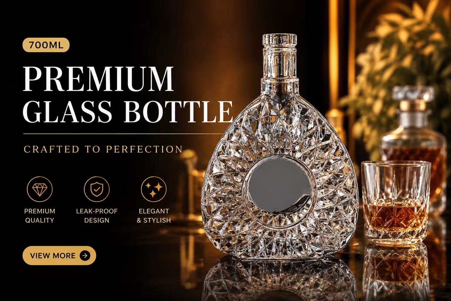 Crystal Liquor Decanter 700ml