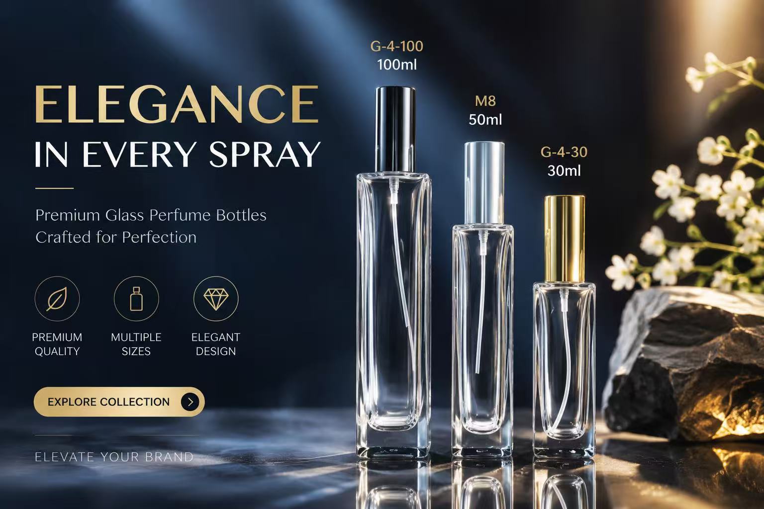 Glass Perfume Bottles Set