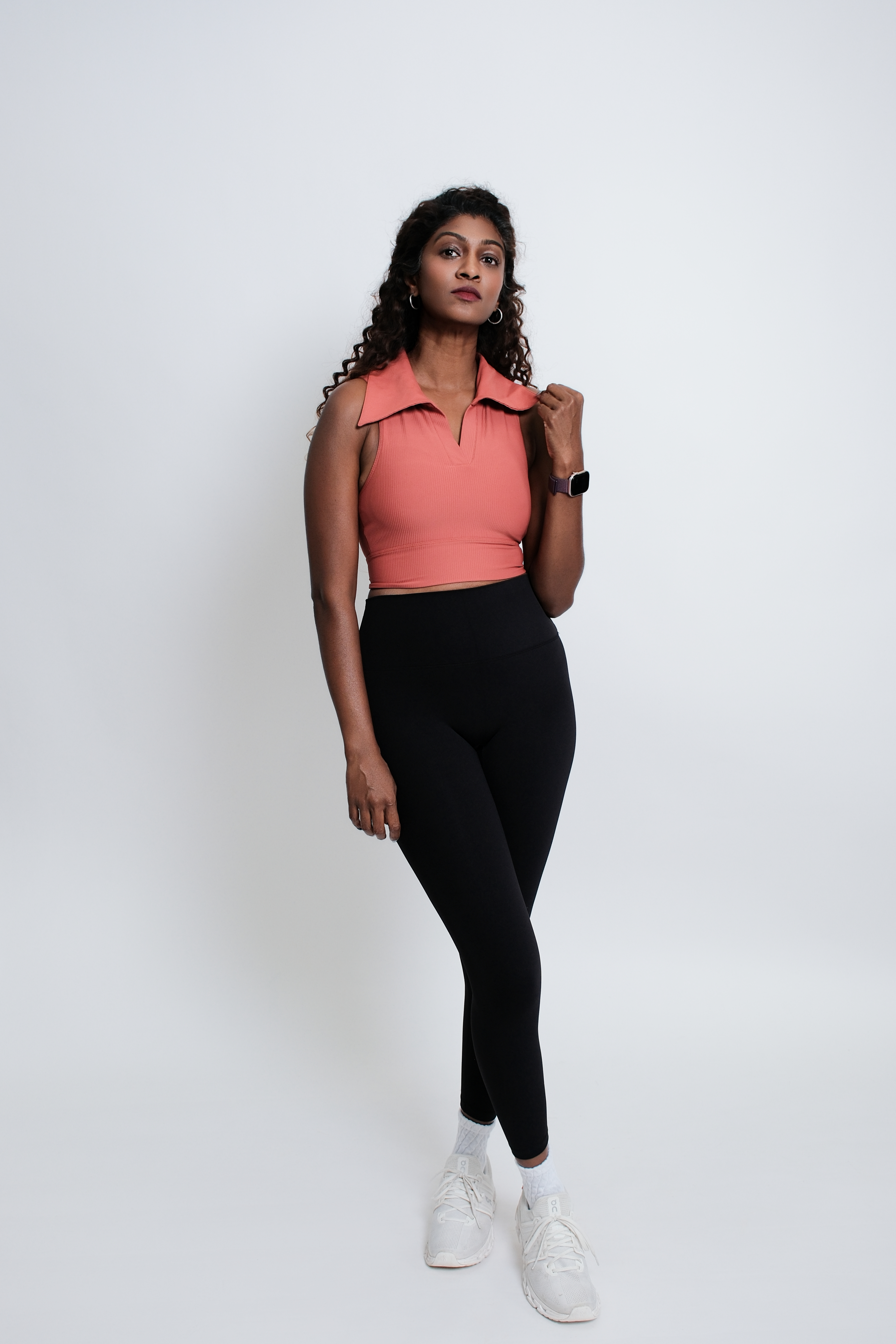 Leva Collared Padded Top