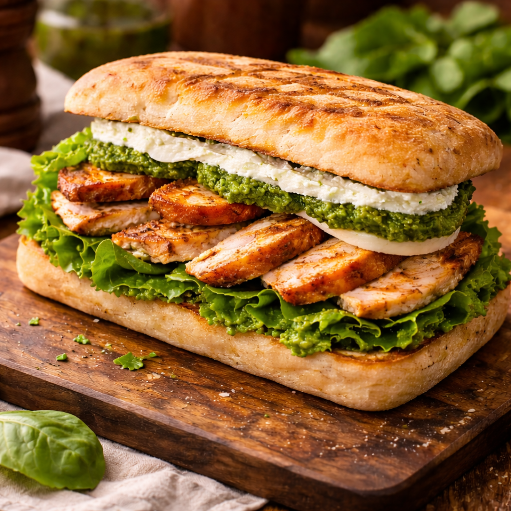 Grilled Chicken Pesto Panini