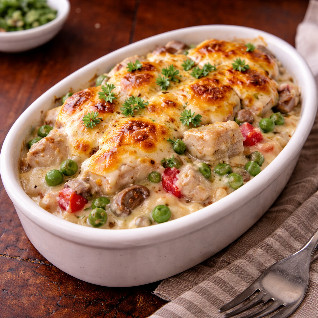 Vintage Creamy Chicken à la King