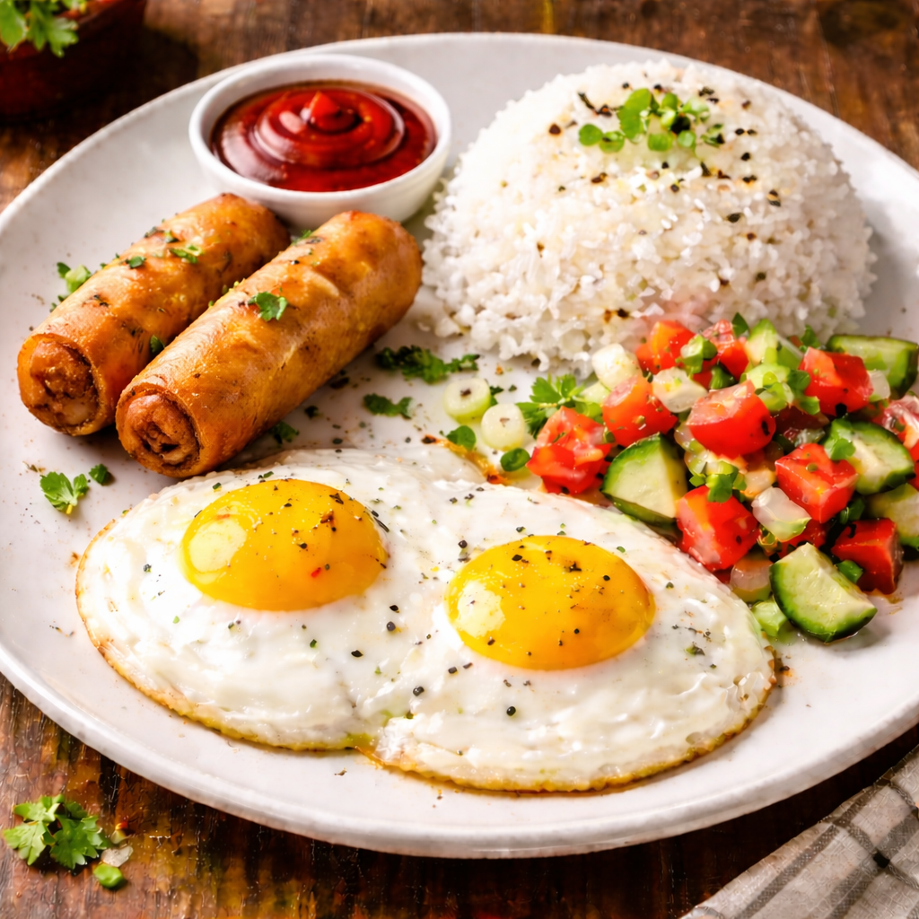 Lumpia Shanghai Breakfast Plate