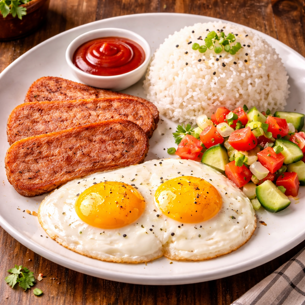 Spam & Eggs Breakfast Plate