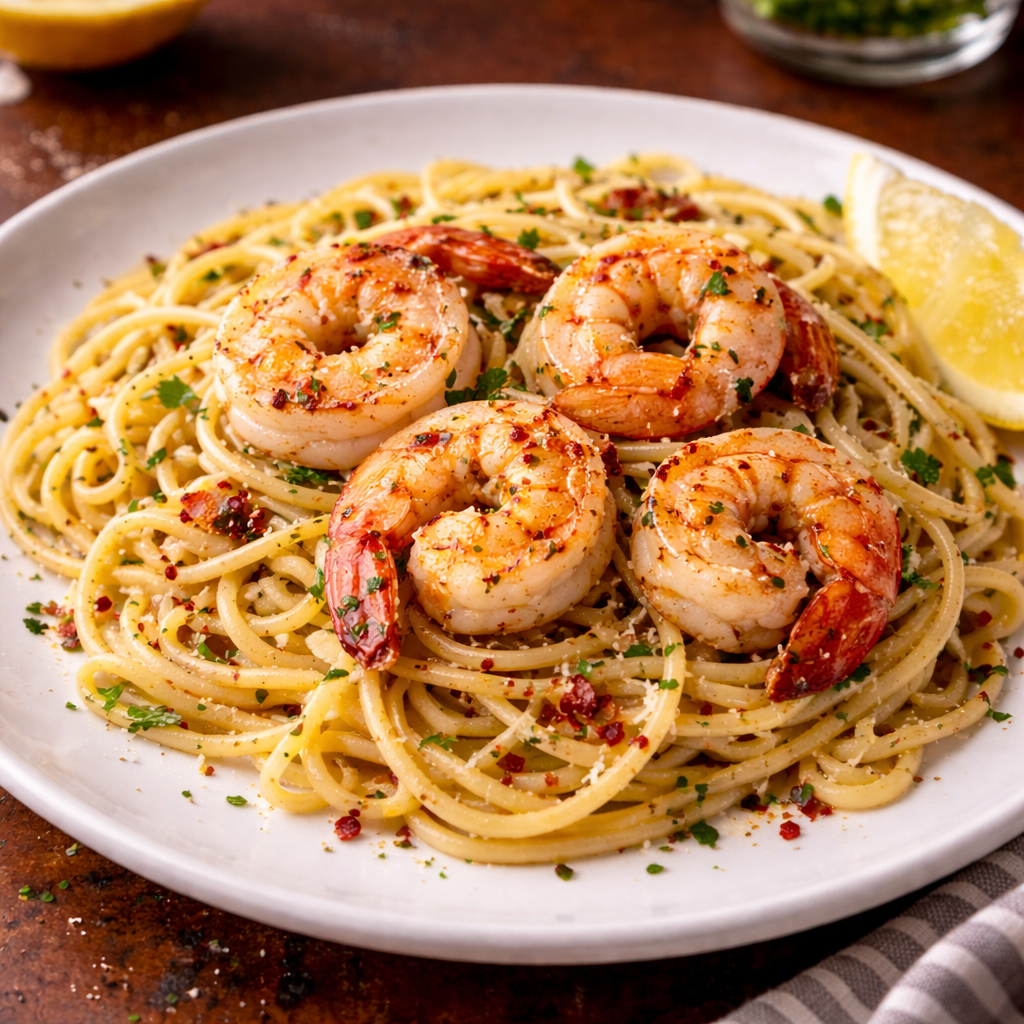Old Time Shrimp Aglio Olio