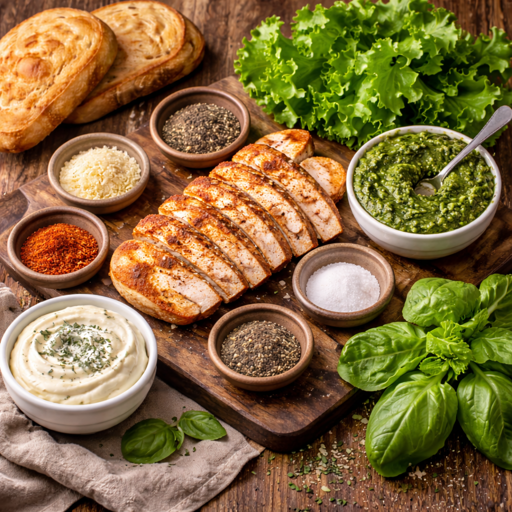 Grilled Chicken Pesto Panini