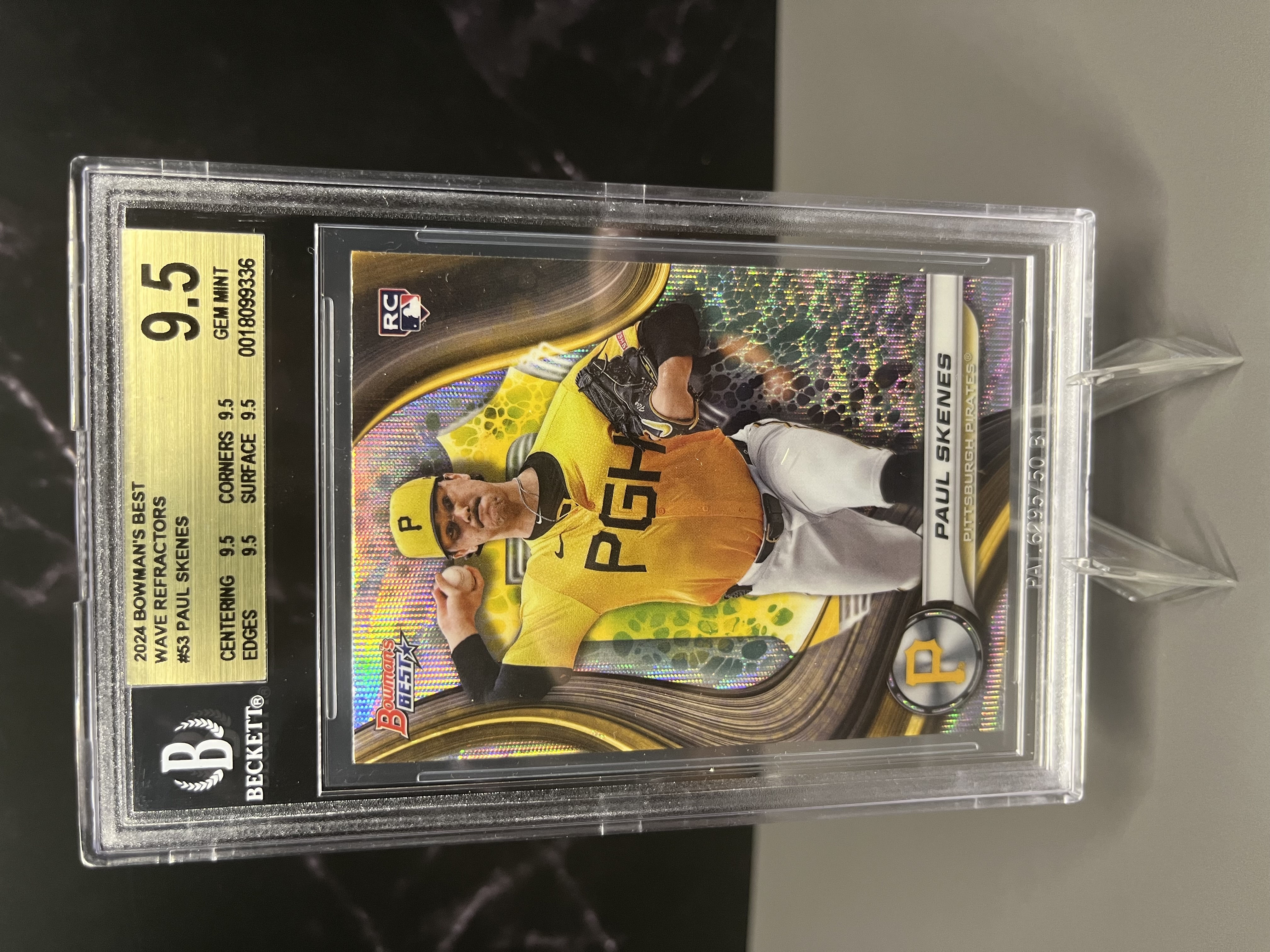 2024 Bowman's Best #53 Paul Skenes Wave Refractors BGS 9.5
