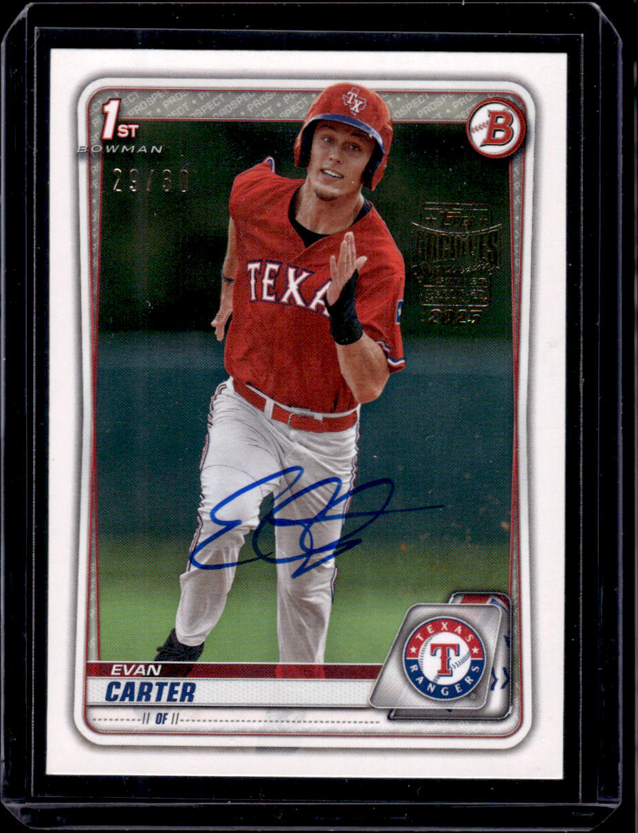 2020 Bowman Draft  #BD-126 Evan Carter Topps Archive Auto BuyBack #/30