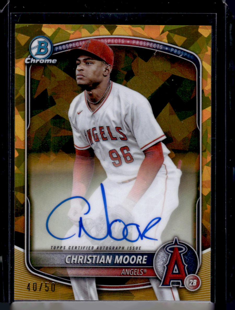 2025 Bowman Sapphire Edition #CPS-CMO Christian Moore Autograph Gold #/50