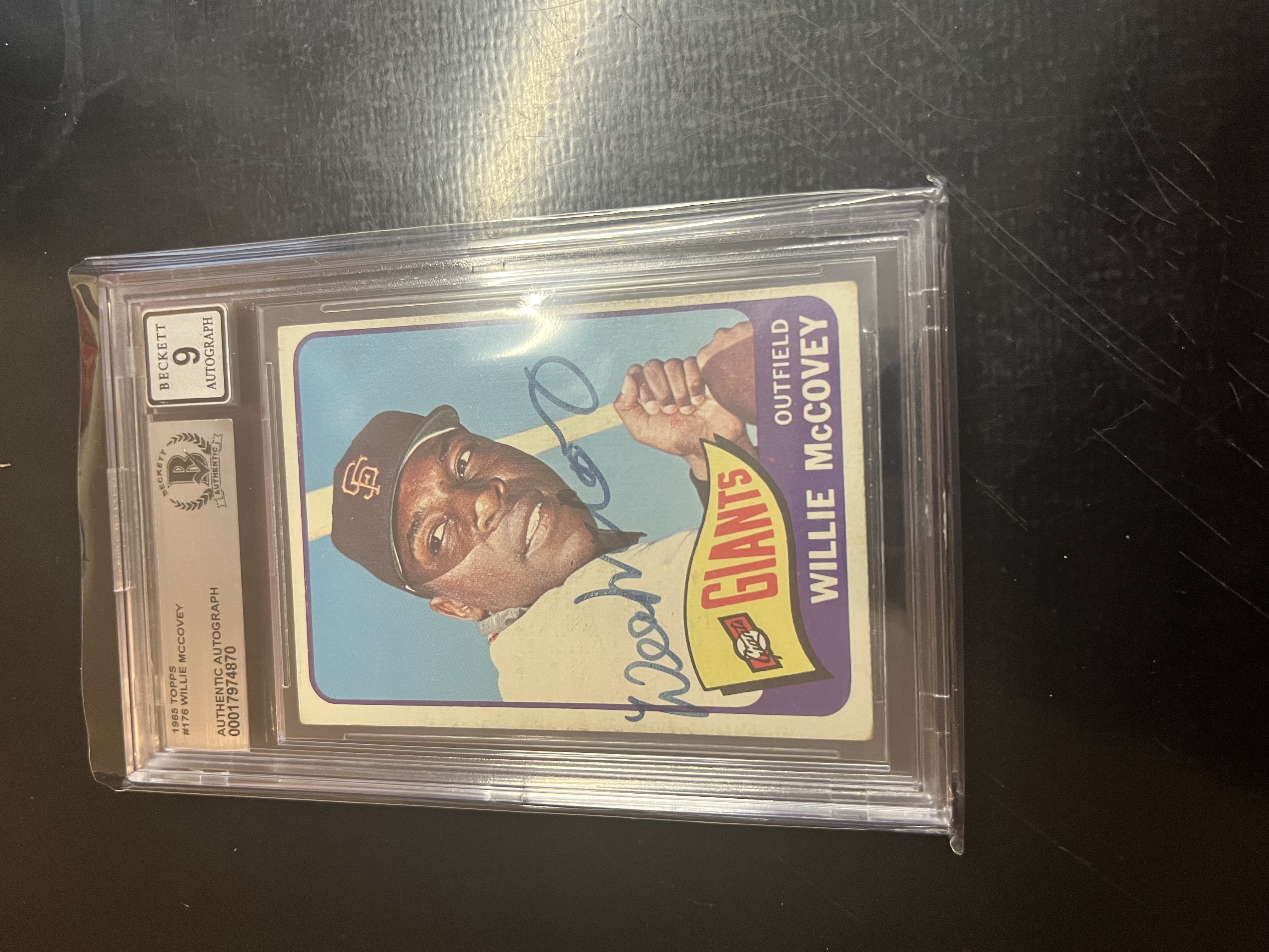 1965 Topps #176 Willie McCovey BGS 9.0 Authentic Auto