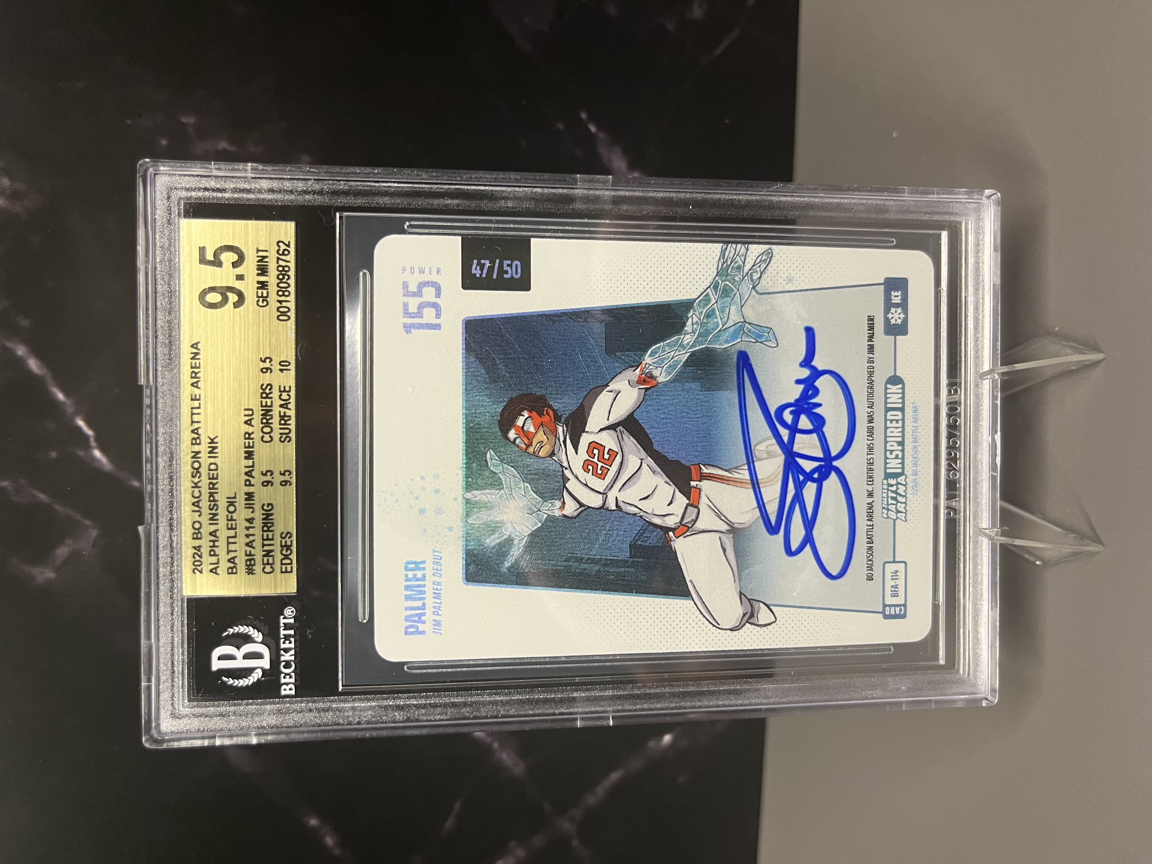 Battle Arena #BFA114 Jim Palmer Alpha Inspired Ink BattleFoil #/50 BGS 9.5