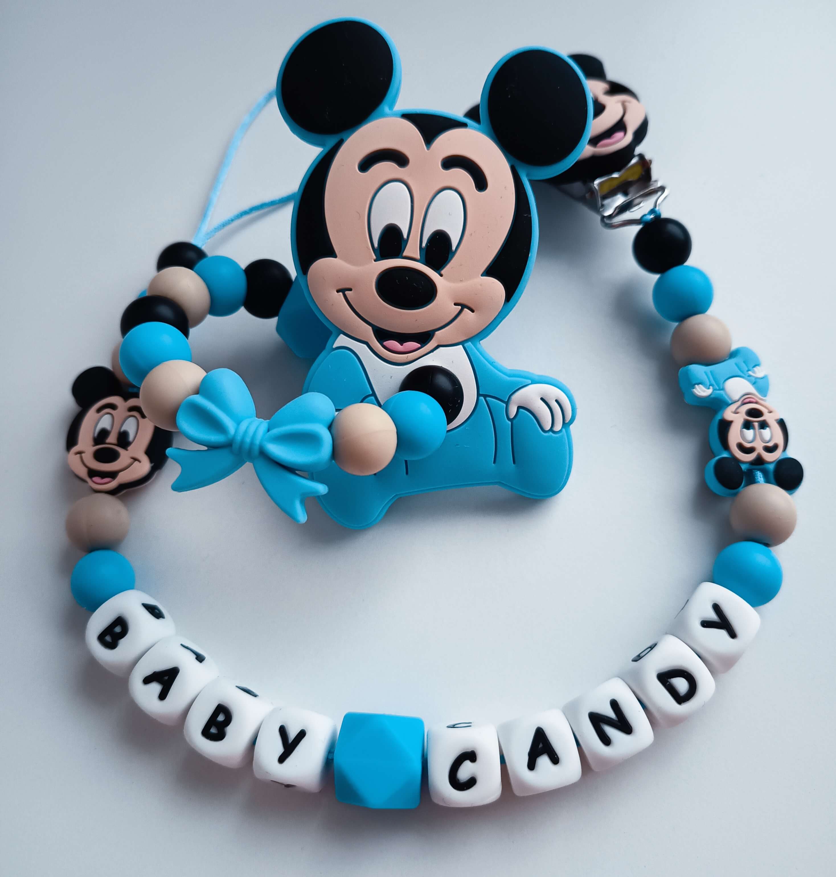 Baby Candy čiulptuko laikiklis ir kramtukas su apyranke