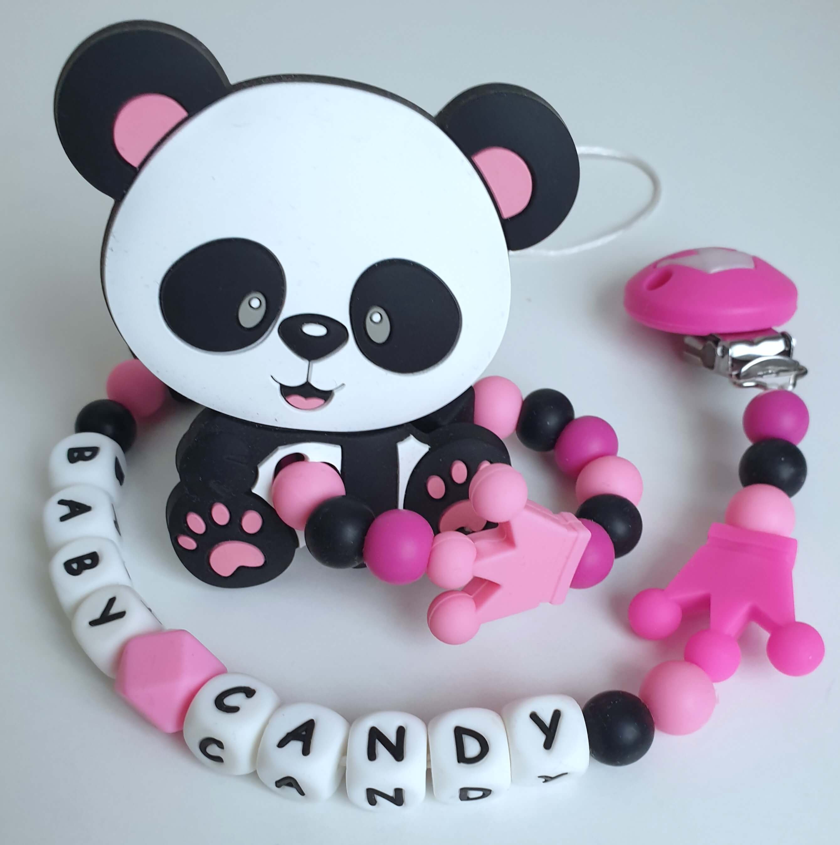 Baby Candy čiulptuko laikiklis ir kramtukas su apyranke