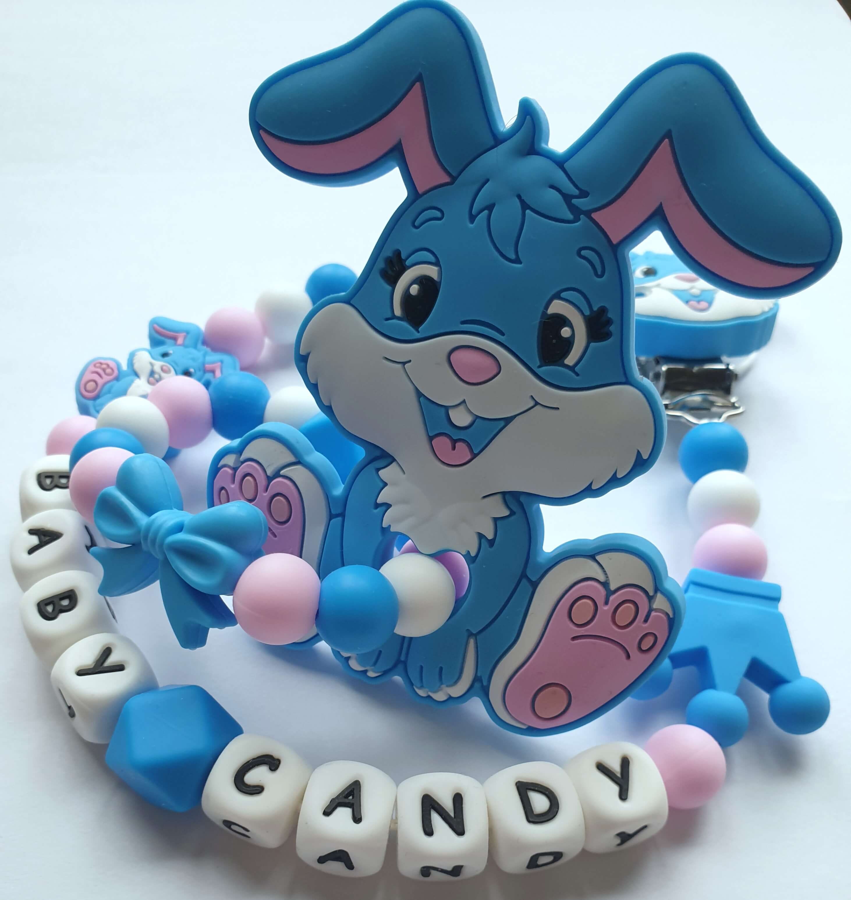 Baby Candy čiulptuko laikiklis ir kramtukas su apyranke