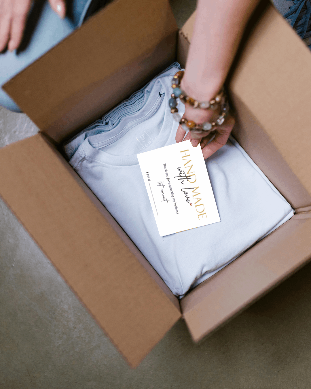 White Background Thank You Card