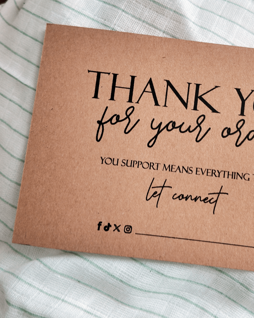 Kraft Thank you card 